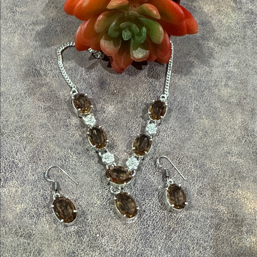 Smokey Topaz Jewelry Set - Picture 14 of 14